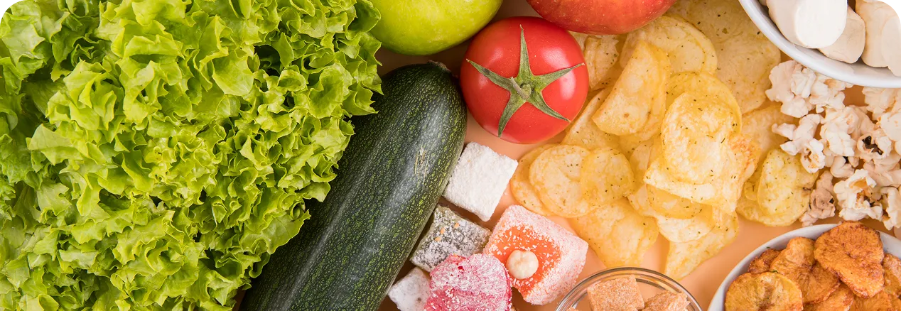 Fresh food and vegetables